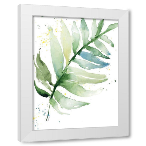 Swaying Palm Fronds II White Modern Wood Framed Art Print by Loreth, Lanie