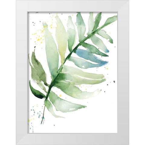 Swaying Palm Fronds II White Modern Wood Framed Art Print by Loreth, Lanie