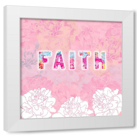 Inspire II White Modern Wood Framed Art Print by James, Nola