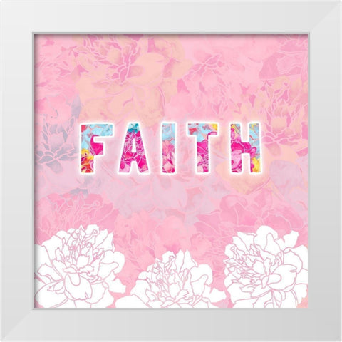 Inspire II White Modern Wood Framed Art Print by James, Nola