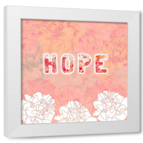 Inspire III White Modern Wood Framed Art Print by James, Nola