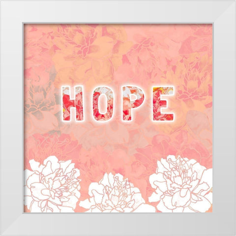 Inspire III White Modern Wood Framed Art Print by James, Nola