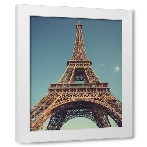 Vintage Eiffel White Modern Wood Framed Art Print by Navas, Emily
