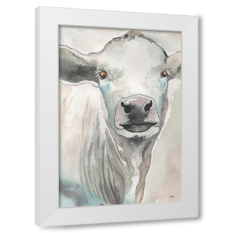 Farm Animal I White Modern Wood Framed Art Print by Medley, Elizabeth