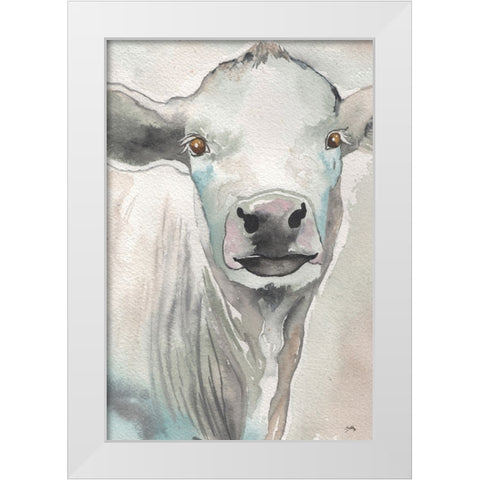 Farm Animal I White Modern Wood Framed Art Print by Medley, Elizabeth