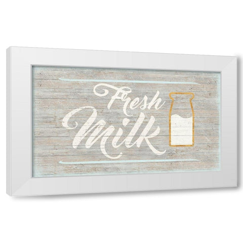 Fresh Milk White Modern Wood Framed Art Print by Medley, Elizabeth