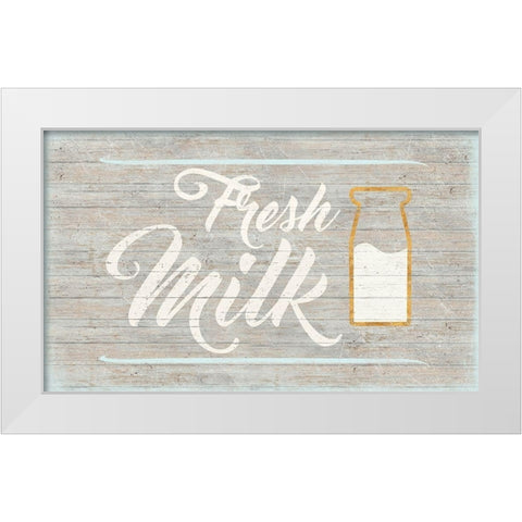 Fresh Milk White Modern Wood Framed Art Print by Medley, Elizabeth