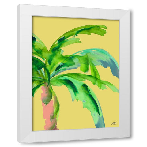 Palm on Sunlight II White Modern Wood Framed Art Print by DeRice, Julie