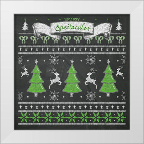Holiday Sweater II White Modern Wood Framed Art Print by Metz, Andi