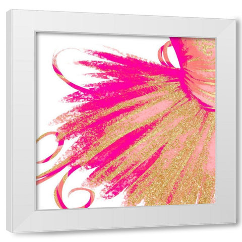 Bright Gold Ballet II White Modern Wood Framed Art Print by SD Graphics Studio