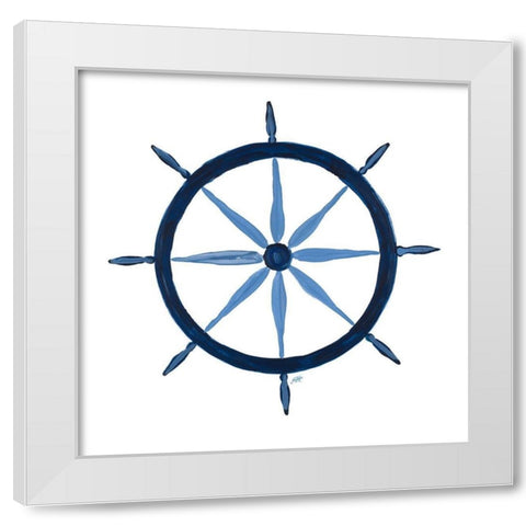 Set Sail White Modern Wood Framed Art Print by DeRice, Julie