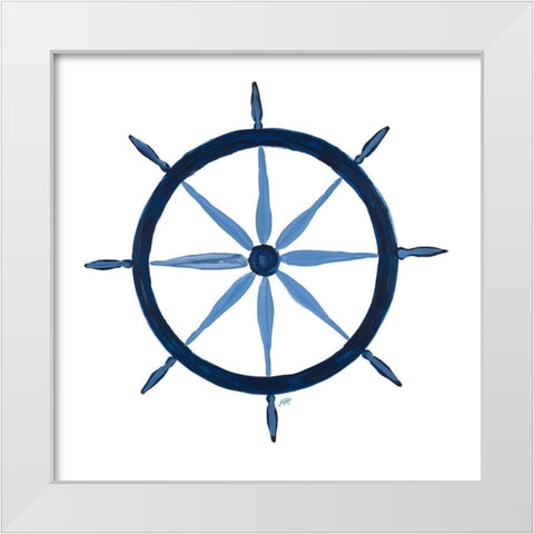 Set Sail White Modern Wood Framed Art Print by DeRice, Julie