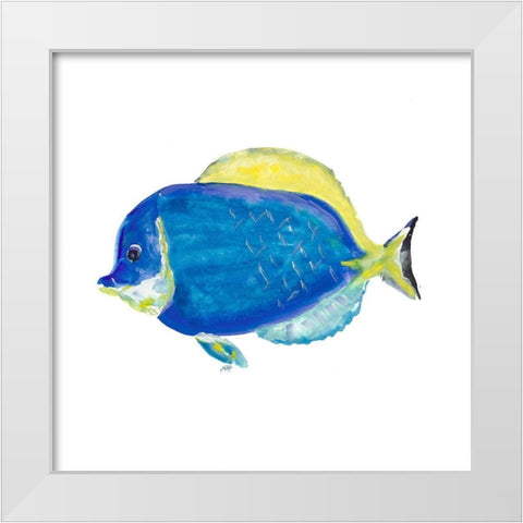 Fish I White Modern Wood Framed Art Print by DeRice, Julie