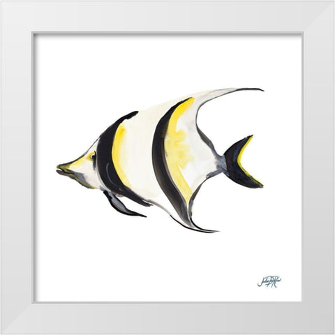 Fish V White Modern Wood Framed Art Print by DeRice, Julie
