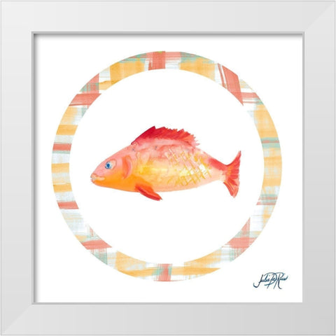 Fish Bowl II White Modern Wood Framed Art Print by DeRice, Julie