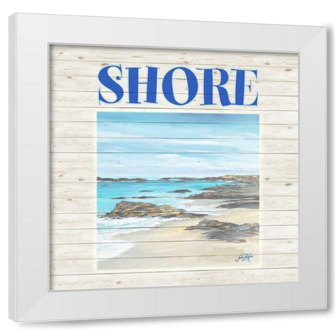 Shore White Modern Wood Framed Art Print by DeRice, Julie