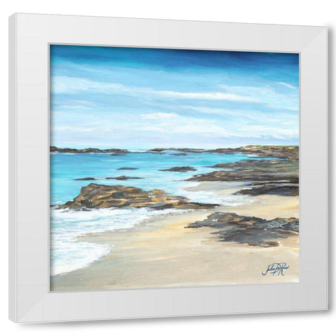 Rocky Shore II White Modern Wood Framed Art Print by DeRice, Julie