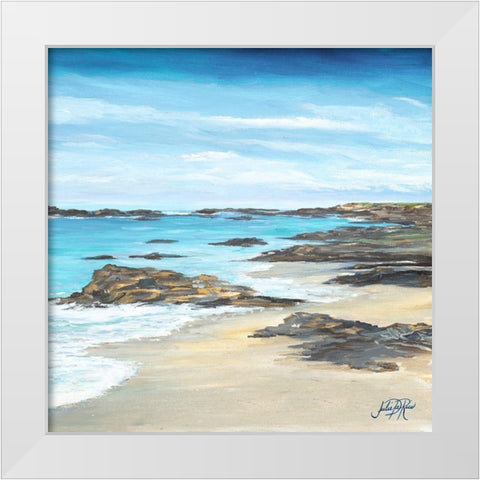 Rocky Shore II White Modern Wood Framed Art Print by DeRice, Julie