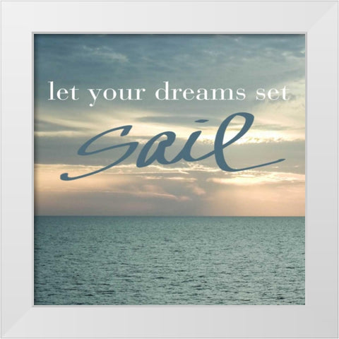 Dreams Ocean I White Modern Wood Framed Art Print by Acosta