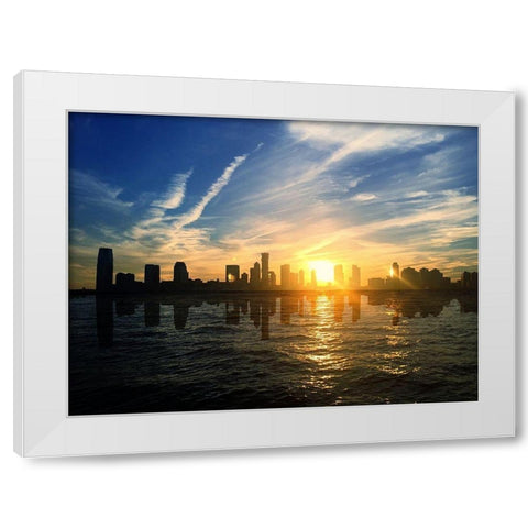 Sailing Views of NY White Modern Wood Framed Art Print by Acosta