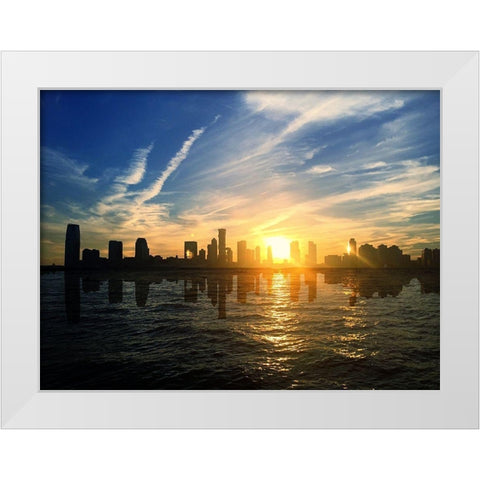 Sailing Views of NY White Modern Wood Framed Art Print by Acosta