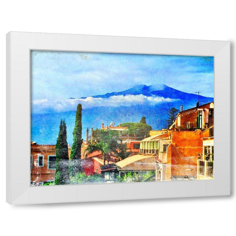 Pueblo White Modern Wood Framed Art Print by Acosta