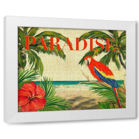 Tropical Paradise White Modern Wood Framed Art Print by DeRice, Julie