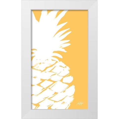 Modern Pineapple III White Modern Wood Framed Art Print by DeRice, Julie