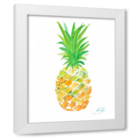 Pineapple II White Modern Wood Framed Art Print by DeRice, Julie