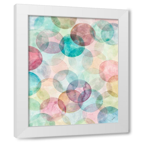 Merging Shapes II White Modern Wood Framed Art Print by Coolick, Ann Marie