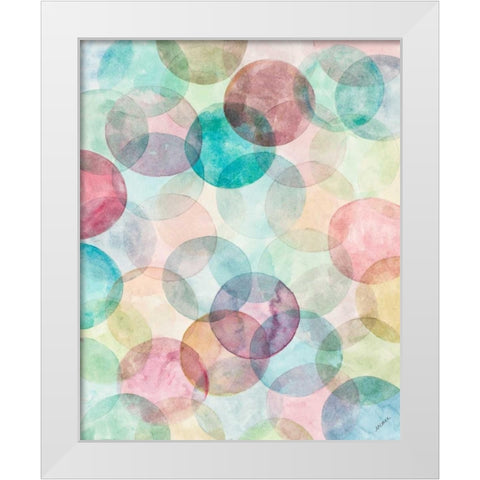 Merging Shapes II White Modern Wood Framed Art Print by Coolick, Ann Marie