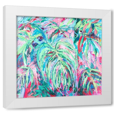 Tropical Garden White Modern Wood Framed Art Print by Coolick, Ann Marie