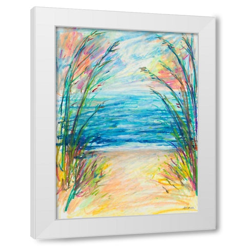 Path To The Water White Modern Wood Framed Art Print by Coolick, Ann Marie