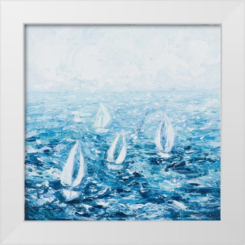 Sail With Me White Modern Wood Framed Art Print by Coolick, Ann Marie