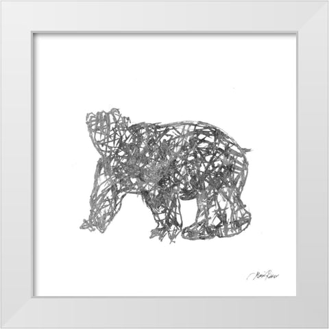 Winter Bear White Modern Wood Framed Art Print by Ritter, Gina