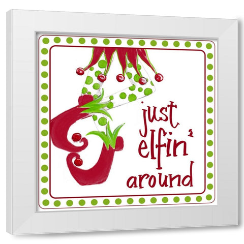 Elfin Around White Modern Wood Framed Art Print by Ritter, Gina