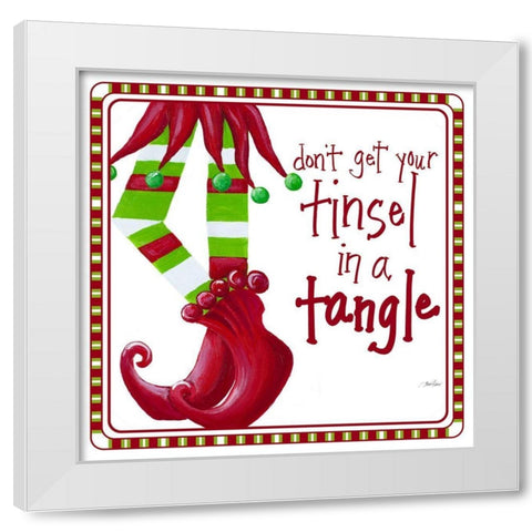 Tinsel in aTangle White Modern Wood Framed Art Print by Ritter, Gina
