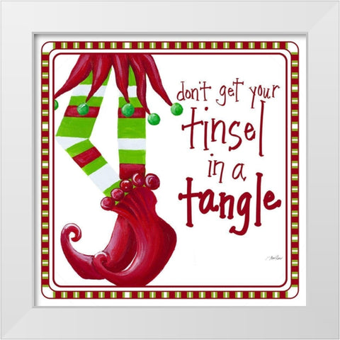 Tinsel in aTangle White Modern Wood Framed Art Print by Ritter, Gina