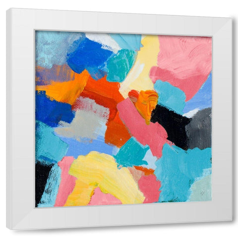 Lets Mingle I White Modern Wood Framed Art Print by Loreth, Lanie