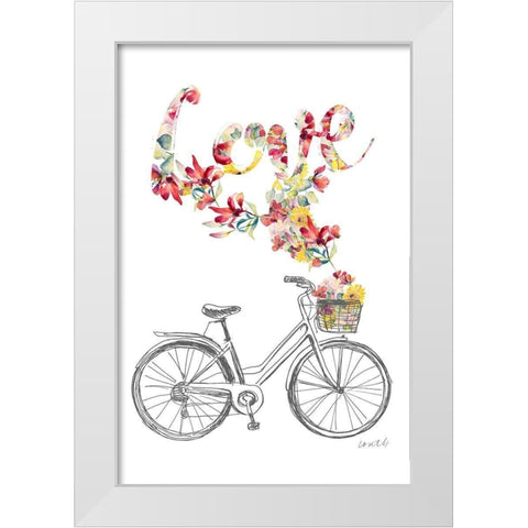 Love and Peace I White Modern Wood Framed Art Print by Loreth, Lanie