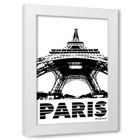 Modern Paris I White Modern Wood Framed Art Print by Biscardi, Nicholas