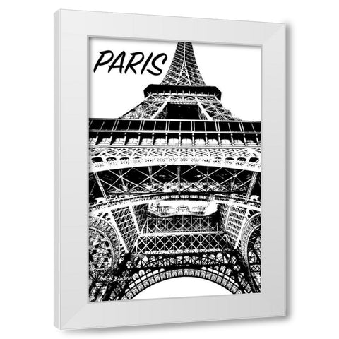 Modern Paris IV White Modern Wood Framed Art Print by Biscardi, Nicholas