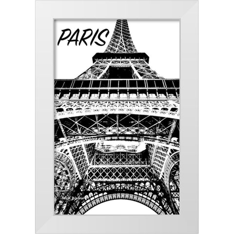 Modern Paris IV White Modern Wood Framed Art Print by Biscardi, Nicholas