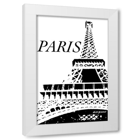 Modern Paris II White Modern Wood Framed Art Print by Biscardi, Nicholas