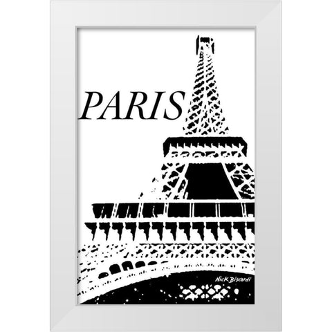 Modern Paris II White Modern Wood Framed Art Print by Biscardi, Nicholas