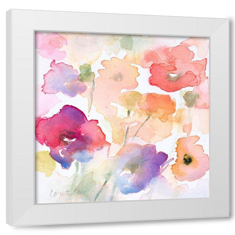 Misty Summer I White Modern Wood Framed Art Print by Loreth, Lanie