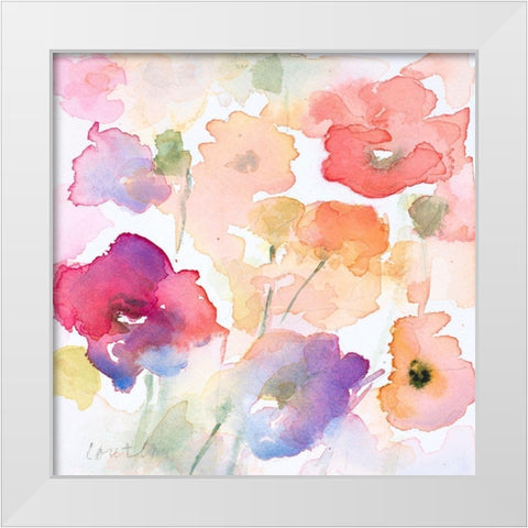 Misty Summer I White Modern Wood Framed Art Print by Loreth, Lanie