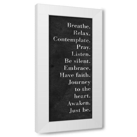 Just Be White Modern Wood Framed Art Print by SD Graphics Studio