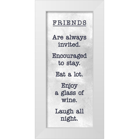 FRIENDS White Modern Wood Framed Art Print by SD Graphics Studio