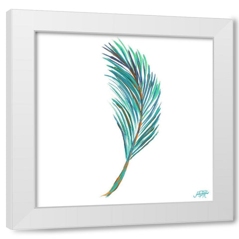 Punchy Palm Leaves I White Modern Wood Framed Art Print by DeRice, Julie